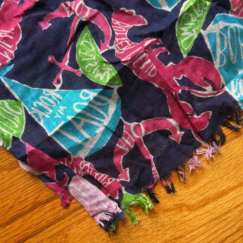 GUC Lilly Pulitzer Rock My Boat Murfette Scarf IM - Picture 3 of 7